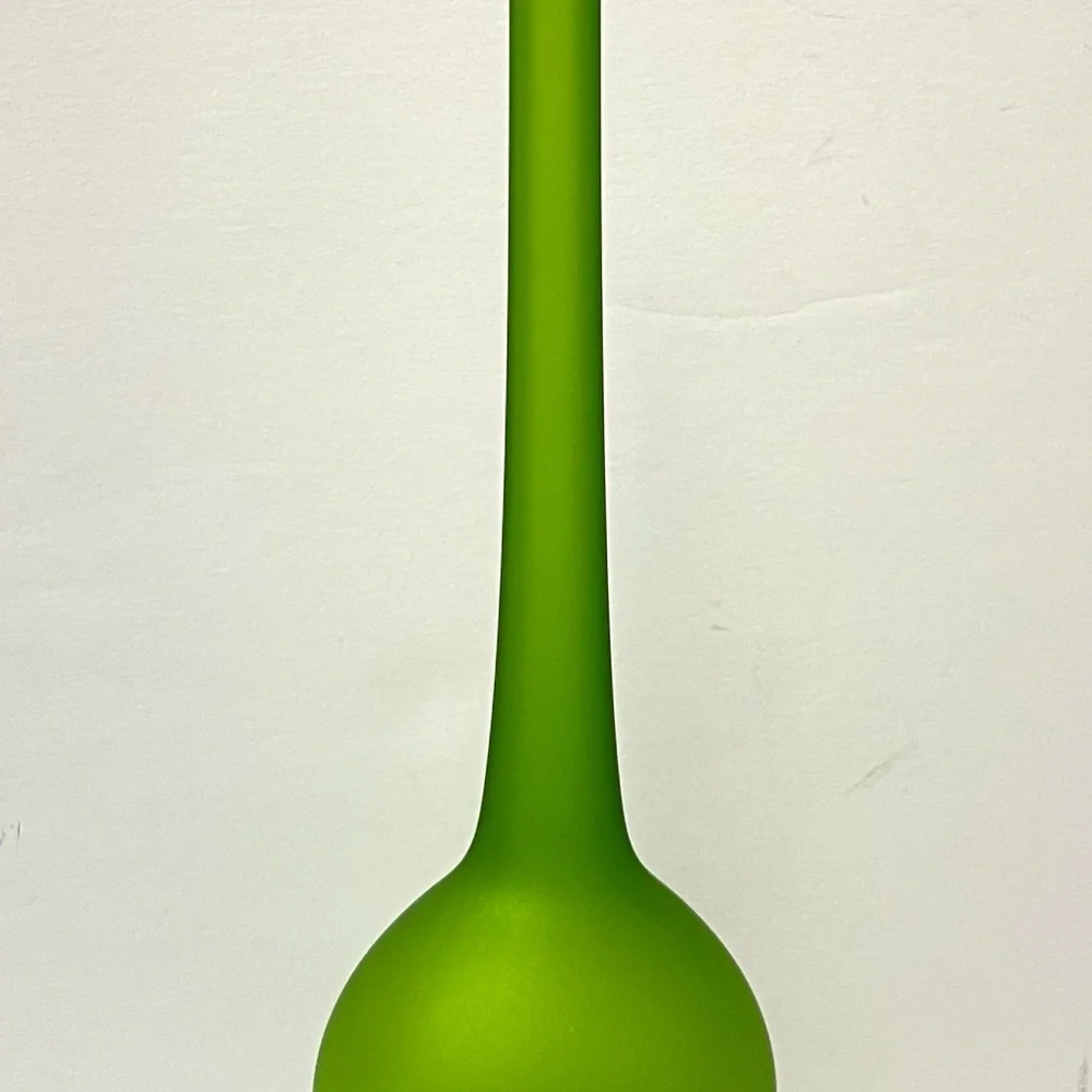Carlo Moretti Rosenthal-Netter 1960s MCM Green Satin Glass Pencil Vase